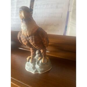 Vintage Andrea by Sadek Bald Eagle Porcelain Figurine Japan 1970s